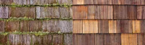 Cedar Roof Restoration. Does your cedar roof need some help? Call JD Wood Revival and revive your roof!